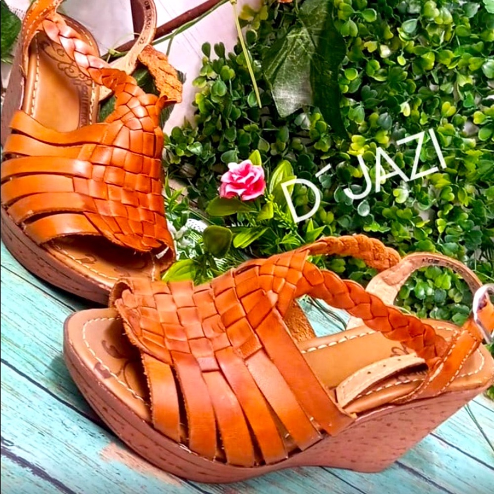 Huarache wedge sandals